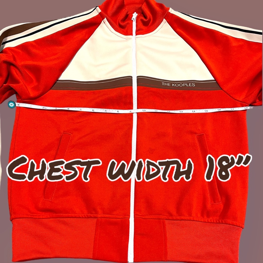 πHOST PICK π NWT The Kooples Retro Jacket in red, brown and cream. - Picture 5 of 13